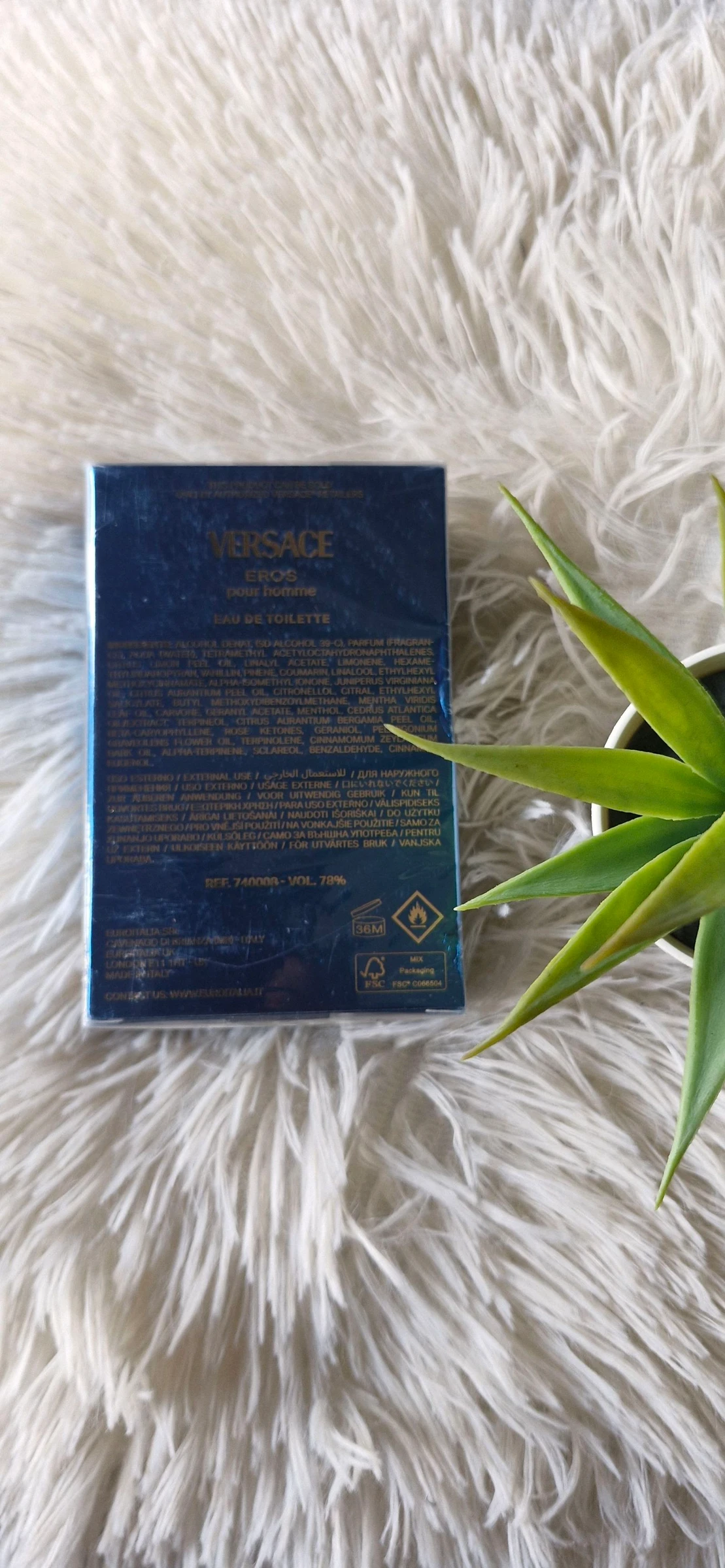 Perfume Versace Eros Pour Homme EDT 50ml - Novo Sob Blister – photo 3